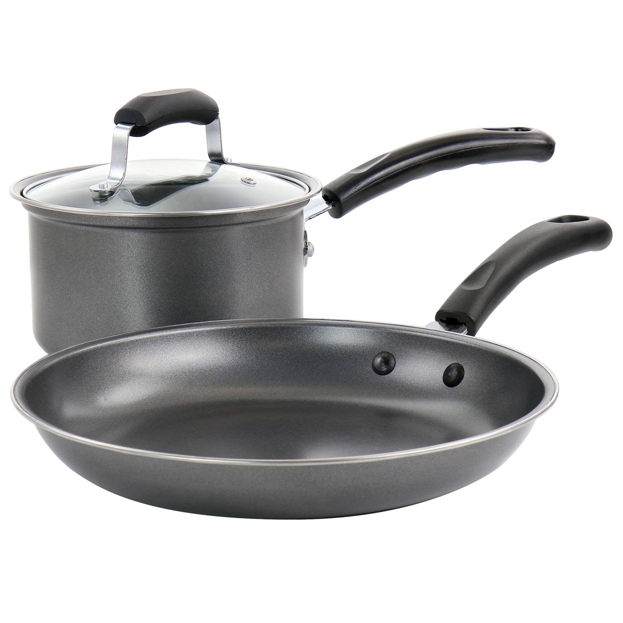 Gibson Everyday® Highberry 3-Piece Gray Nonstick Carbon Steel Cookware Set